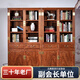 天匠奇材紅木家具非洲花梨（學(xué)名：刺猬紫檀）全實(shí)木書架書柜中式素面四門獨(dú)板書柜書櫥 一對(duì)明式書柜 四門 素面獨(dú)板