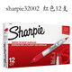 銳意Sharpie32001雙頭記號(hào)筆黑紅藍(lán)油性筆TwinTip無(wú)塵凈化筆美國(guó)AP認(rèn)證實(shí)驗(yàn)室馬克筆 紅色整盒12支