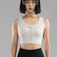 歐凱茜（Aucassie）新款前拉鏈高強度運動(dòng)內衣女加長(cháng)收副乳大碼跑步防震健身瑜伽文胸 淺象牙 XL 體重（110-125）