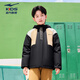 鴻星爾克（ERKE）童裝男童保暖外套兒童中大童冬季羽絨服棉服正黑150