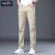 增致牛仔（ZENGZHI）男夏新品薄款中腰修身小腳彈力舒適百搭舒適休閑長褲 QQ2065卡其色 薄款 28