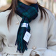 The Edinburgh Woollen Mill圍巾Edinburgh蘇格蘭愛(ài)丁堡女士格子羊毛冬季圣誕新款送禮盒 BLACK WATCH 墨玉青花