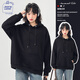 JEANSWEST CLUB真維斯連帽衛(wèi)衣女加絨加厚秋冬女生外套休閑中長(zhǎng)款百搭寬松帽衫