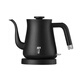 德茗堂 家用電熱燒水壺 全新升級天鵝壺2代 泡茶304不銹鋼煮茶壺家用功夫茶壺手沖黑色 睿智黑【2代】 0.7L