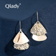 Qlady 幾何時(shí)尚夸張時(shí)尚耳環(huán)女大氣簡(jiǎn)約耳飾女2020年新款潮韓國(guó)氣質(zhì)網(wǎng)紅復(fù)古港風(fēng)裝飾耳墜 金色