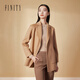 菲妮迪（FINITY）【裸感羊絨】FINITY菲妮迪毛呢外套女冬新款氣質(zhì)雙面呢子大衣 淺駝色 XL