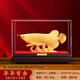 金龍魚(yú)擺件絨沙金客廳辦公室酒柜高端大氣裝飾品喬遷開(kāi)業(yè)禮可定制 金龍魚(yú) 約33_15_23cm