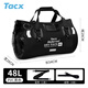 Tacx 摩托車(chē)騎行防水包二代新升級干濕分離騎士裝備拉力車(chē)摩旅后尾包無(wú)拉鏈 摩托車(chē)頭盔馱包 48L黑色【加厚軟底+干濕分離】