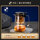 邦田全玻璃內(nèi)膽飄逸杯泡茶壺一鍵過濾茶水分離可拆洗內(nèi)膽按壓式飄逸壺 飄逸杯BP08（750ml）【贈(zèng)4杯】