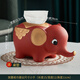 承琉北歐創(chuàng  )意陶瓷紙巾盒網(wǎng)紅輕奢現代家用客廳茶幾餐桌歐式裝飾抽紙盒 小象紙巾盒D款（送墊子）