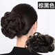 左歐（Zuoou）假發(fā)抓夾一體式花苞發(fā)包盤(pán)發(fā)神器蓬松丸子頭顯發(fā)量頭花發(fā)夾后腦勺 棕黑色