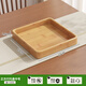 竹藝佳竹木制托盤(pán)果盤(pán)竹盤(pán)子長(cháng)方形圓形小蛋糕燒烤商用茶盤(pán)日式簡(jiǎn)約餐盤(pán) 原色托盤(pán)-正方形中號