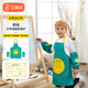 Babyprints兒童圍裙畫(huà)畫(huà)衣防水罩衣寶寶吃飯繪畫(huà)廚房套裝防水防臟易擦帶袖套