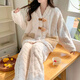 鉑吶苓月子服秋冬季加厚珊瑚絨孕婦產(chǎn)后哺乳睡衣套裝11 12月份家居服 月子服套裝-小熊盤(pán)扣 XL
