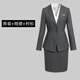 威世品春秋西裝套裝女九分褲新款小個(gè)子西服外套修身職業(yè)氣質(zhì)通勤工作服 襯衫+灰色(長(cháng)秀西裝+短裙) S