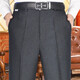 君佬男士中年西褲男寬松高腰深襠秋冬厚款中老年爸爸褲子加大加肥男褲 深灰色條紋西褲秋冬厚款 厚款 36 腰圍二尺八