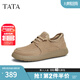 他她（TATA）商務(wù)棕色工裝鞋男士真皮休閑皮鞋爸爸鞋2025春新OCD07AM5 卡其色 43