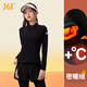 361°瑜伽服女秋冬加絨加厚拉鏈外套修身長(cháng)袖跑步運動(dòng)衣健身衣健身服 黑色加絨(半開(kāi)拉鏈2807) M