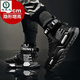 啄木鳥(niǎo)高幫運動(dòng)男鞋空軍棉鞋一號保暖鴛鴦2024新款秋冬季耐磨透氣鞋子男 黑色[內增高款] 46