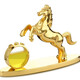 寶佩 高檔汽車(chē)香水座合金擺件精鋼招財(cái)金錢(qián)豹一路平安車(chē)載內(nèi)飾禮品 馬到成功（圓底）土豪金