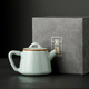 唐豐李桂蓮天青汝窯茶壺功夫茶具陶瓷單壺禮品 宋蘊(yùn)文竹壺禮盒裝