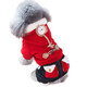 憨憨寵寵物狗狗衣服小狗衣服中小型犬喜慶秋冬季加絨加厚四腳棉衣貓衣服 紅色小獅子X(jué)L碼推薦11-13斤寵物