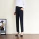 孕婦職業(yè)褲春夏秋冬款直筒西裝褲工裝工作褲正裝西褲大碼加肥秋季 藏青色單層（春秋款 長(cháng)褲） L【110-125斤】