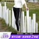 S.DEER圣迪奧女裝運動(dòng)休閑松緊撞色拼接九分褲S21280820 黑色/91 S 160