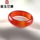 金玉蘭香天然瑪瑙男女款指環(huán)圈玉戒指玉髓飾品情侶 紅色指環(huán) 21mm