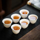 兮元記羊脂玉瓷小茶杯德化白瓷品茗杯茶盞主人杯單杯家用功夫茶具 小號仰鐘杯（6個裝）40ml
