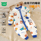 迷你木木屋嬰兒睡衣秋冬男寶女寶分腿式加厚睡袋新生兒夾棉防踢被透氣保暖 工程車(chē) 90cm