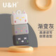 U&H 疊疊貓u盤雙接口創(chuàng)意卡通辦公優(yōu)盤高顏值車載個(gè)性定制禮物迷你手機(jī)電腦兩用男女學(xué)生可愛U盤好看 漸變灰【配TypeC轉(zhuǎn)接頭】 64GB