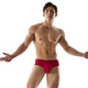 Asianbum男士?jī)?nèi)褲彈力棉質(zhì)三角褲簡(jiǎn)約自然腰褲頭純色潮青年內(nèi)褲褲衩商務(wù) 紅色 L