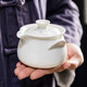 裕凡 精品白瓷手抓壺茶具大號茶壺泡茶器 德化白瓷三才蓋碗陶瓷茶杯帶蓋 家用旅行茶碗過濾泡個性創(chuàng)意配件 雙耳手抓壺