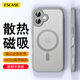 ESCASE適用iPhone16plus手機殼蘋果16plus保護套磁吸散熱超薄磨砂防摔抗指紋鏡頭全包軟邊保護套灰色