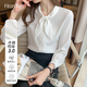 FitonTon雪紡襯衫女秋冬款復古港味長(cháng)袖襯衣設計感百搭上衣法式氣質(zhì)小衫