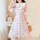 【精選夏季新品】夏季連衣裙女高檔氣質(zhì)夏季連衣裙子女子夏中長(zhǎng)款甜美娃娃領(lǐng)碎花雪紡仙女連衣裙女 粉色-裙子夏天仙女 L 【建議101-110斤】-裙子夏天仙女