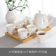 集雅斯（JYS） 陶瓷茶壺套裝家用茶杯客廳泡茶組合泡茶具整套現(xiàn)代中式陶瓷茶杯 大號(hào)雅致壺+雅致杯+竹托盤