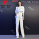 皮爾卡丹（pierre cardin）歐貨休閑運動(dòng)套裝女春秋2025年新款時(shí)尚洋氣闊腿褲三件套套裝減齡 白色外衣+上衣+褲子(三件套套裝) M碼(100-110斤)