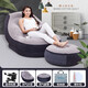 INTEX 懶人沙發(fā)榻榻米充氣沙發(fā)創(chuàng)意小戶型座椅單人可愛折疊躺椅床 灰色沙發(fā)組合（配家用電泵）+收納袋