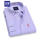 羅蒙（ROMON）男士牛津紡襯衫春秋商務(wù)休閑純棉襯衣中青年男裝修身襯衫 【19021紫色長(cháng)】 41