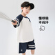 左西男童學(xué)院風(fēng)織帶運(yùn)動(dòng)套裝2025新品夏季透氣親膚休閑運(yùn)動(dòng)百搭 白色 150 cm 建議身高150cm左右