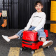菲华丹特（FERV&DANT）儿童拉杆箱可坐骑20吋骑行万向轮旅行箱24男女小孩行李箱拖箱 红色 18寸双层防爆拉链登机箱