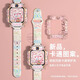 彧卿適用小天才電話(huà)手表z10表帶z9新款硅膠z8a少年z7a/z6s/q1a/d2/d3/z5兒童智能運動(dòng)卡通保護殼套彩印 蝴蝶套裝【保護殼+表帶】 適用：小天才Z6a/Z6s/z6Pro手表