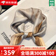 MSJ【100%桑蠶絲】真絲絲巾小方巾百搭圍巾春秋韓國小領(lǐng)巾高檔送禮 沙畫淺咖色（贈送絲帶禮盒） 53*53cm