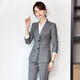 艾妃琳西服套裝氣質(zhì)女神范高端2024新款陳數西裝女職業(yè)正裝三件套灰色 灰色西裝+褲子 M建議100-110斤