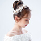 云凝裳兒童花環(huán)頭飾女童頭花發(fā)帶小孩皇冠飾品韓版森女系花朵演出發(fā)箍 白色大花瓣發(fā)帶