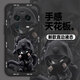 獨(dú)行狼 適用OPPOFindX6手機(jī)殼X6Pro保護(hù)套潮酷少年液態(tài)硅膠軟殼個(gè)性卡通超火x5硅膠x3全包防摔男女款 經(jīng)典黑-黑蒙面少年+加全屏膜 FINDX6