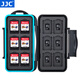JJC 游戲卡收納盒 NS卡帶盒 儲存卡包 TF卡 適用于Switch lite游戲機 PSV 周邊配件 可裝8張游戲卡+8張TF卡 黑色
