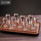 CLITON白酒杯套裝一口杯茅臺小酒杯 家用飯店用玻璃烈酒杯10ml 12只裝